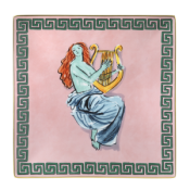 Ginori Il Viaggio Di Nettuno Pink Square Flat Plate - 8.27"
